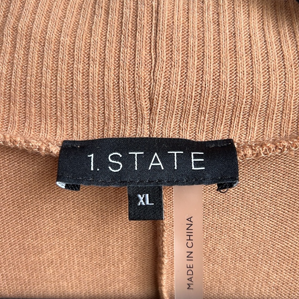 1.STATE Long Sleeve Drape Front Maxi Cardigan - Picture 6 of 12